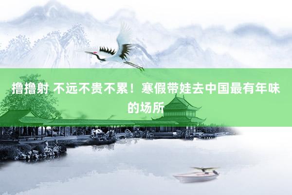 撸撸射 不远不贵不累！寒假带娃去中国最有年味的场所